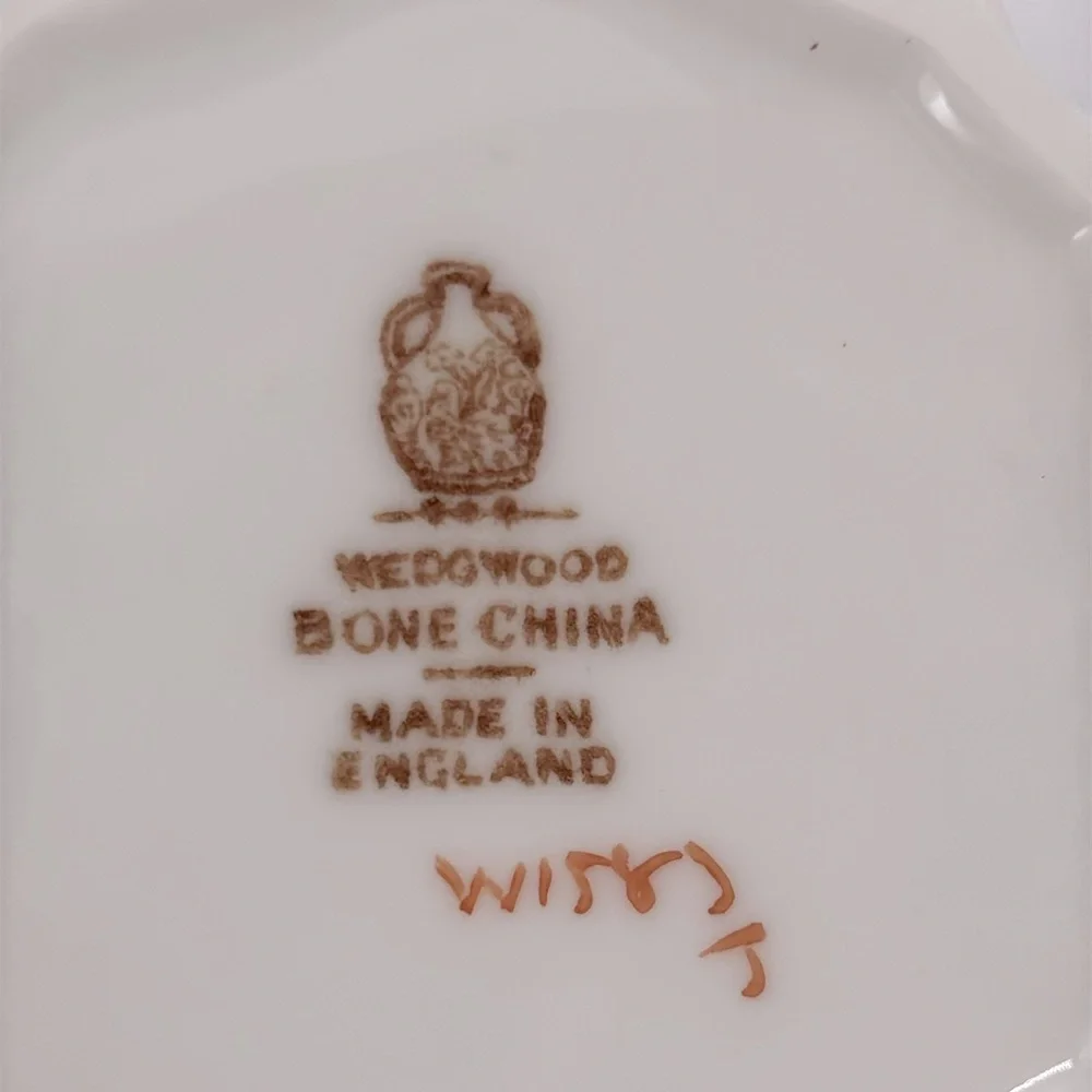 Wedgwood Bone China Flat Cup & Saucer Pattern WH 1583